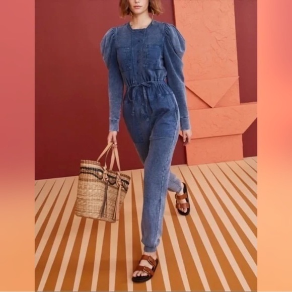 Ulla Johnson Sadie Jumpsuit In Indigo Acid B1355